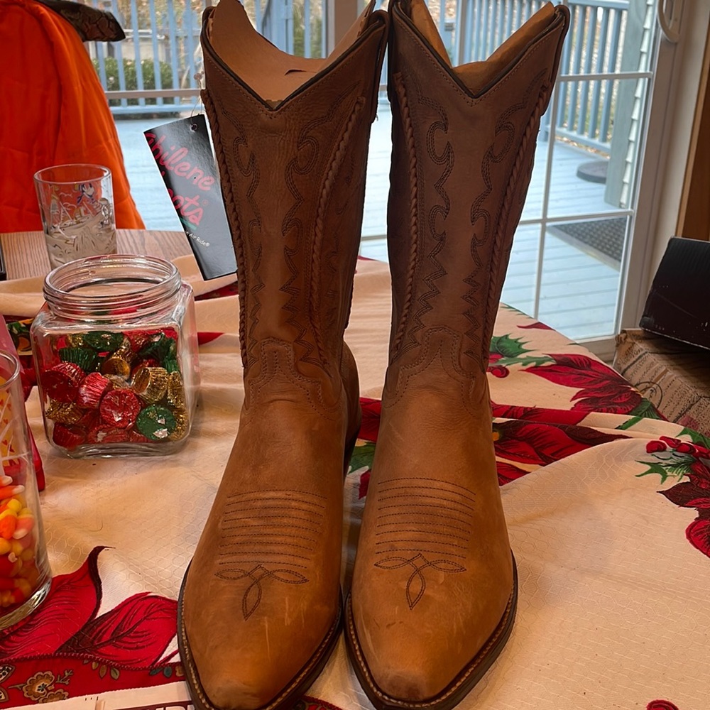 Abilene Boots Cowboy NWT Buckskin Brown